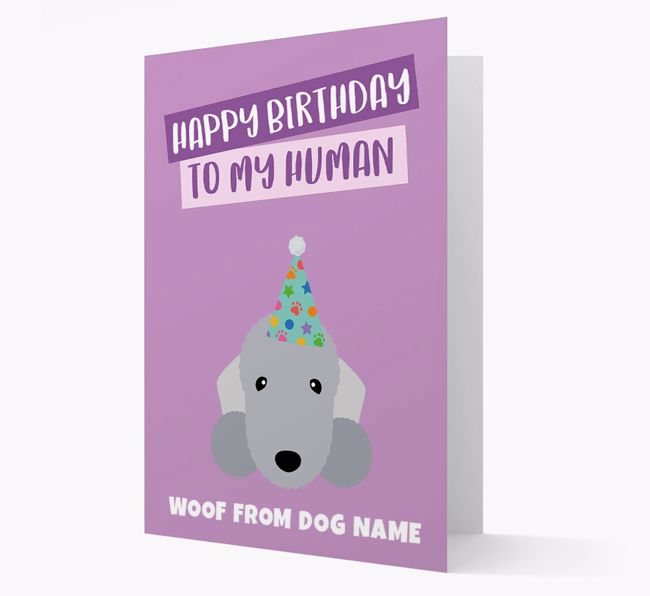 Personalised 'Happy Birthday To My Human' Card with {breedCommonName} Icon